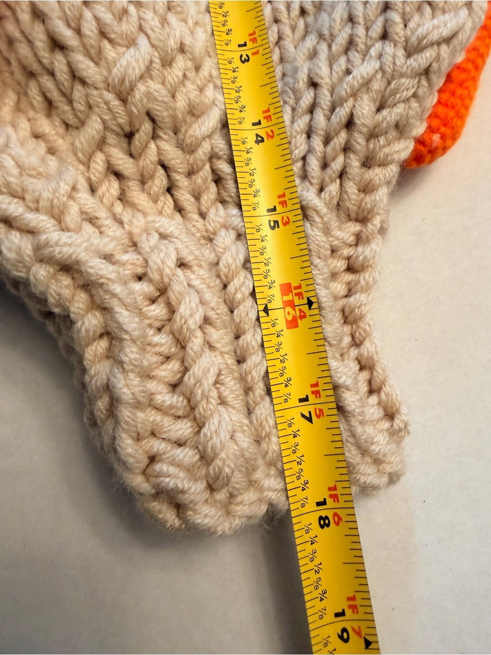 NEW Leilayca Hand Knit Women's M/L Carrot Cardigan 3D Chunky Knit Tan $300 MSRP - Picture 9 of 9
